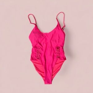 TiniBikini Hot Pink One Piece Swimsuit Size L